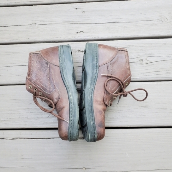 Birkenstock Footprints Carson Distressed Brown Leather Lace Up Ankle Boots 42 - Picture 3 of 9